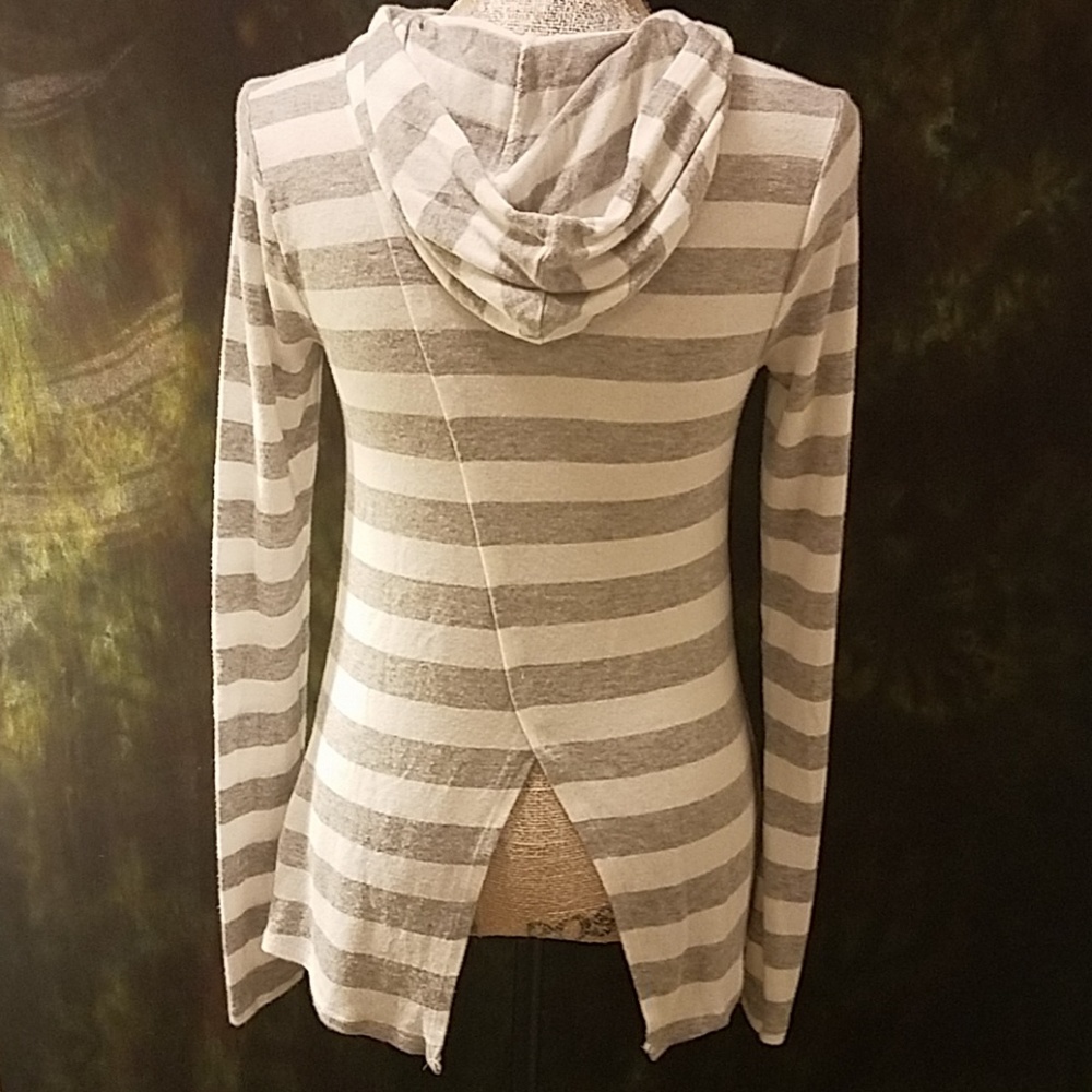 Abercrombie Striped Knit Pullover Hoodie